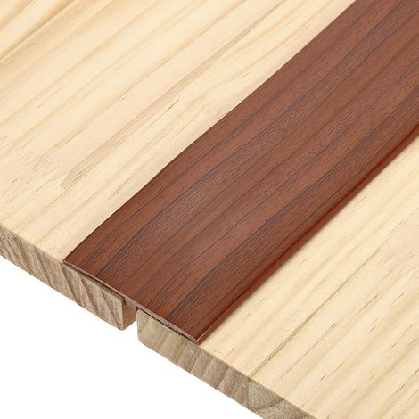 T-Molding Bandes De Transition, 150cm x 5cm (L x W) Profil Plat En PVC Pour Sol Adhésif Bords De Plancher En Vinyle Pour Joindre Les Interstices Portes, Walnut (1/5)
