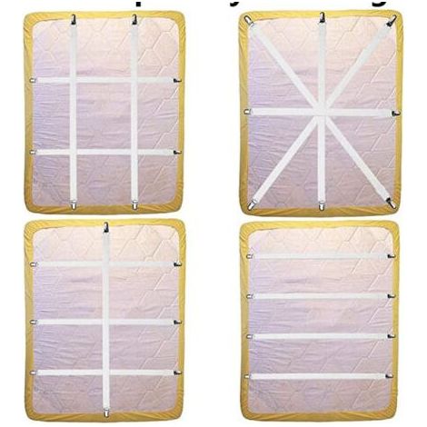 Extension de 21,2" à 86,6" 4 pièces réglables sous le canapé, matelas, attache pour drap de lit, convient à tous les matelas carrés (blanc) (1/5)