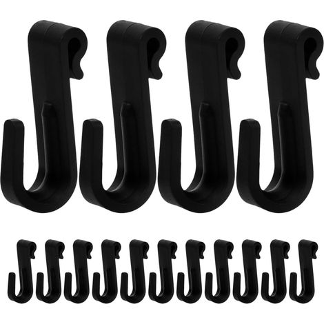 The Door Coat Hooks, Pack of 20 Mesh Hooks, Plastic Hooks, Single Door Hangers for Bathroom, Kitchen, Office, Bedroom (1/5)