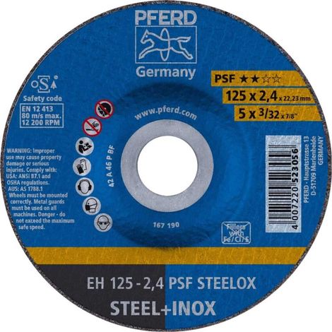 [NEUWERTIG] PFERD PSF STEELOX Trennscheibe mit versenkter Nabe Ø125mm (25 Stück) - 61720326
