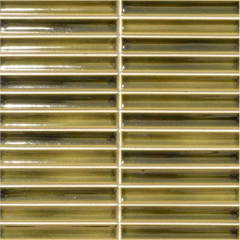 Mosaïque de grès cérame Zen INAX YUKI BORDER - Moss green boîte de 1.01 m2 - - boîte de 1.01 m2