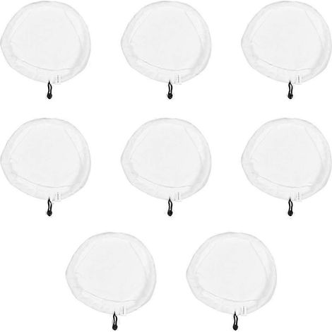 AURA Lot de 8 lingettes de nettoyage en microfibre pour nettoyeur vapeur, balai vapeur, nettoyeur vapeur, embouts de rechange à trois coins (1/5)