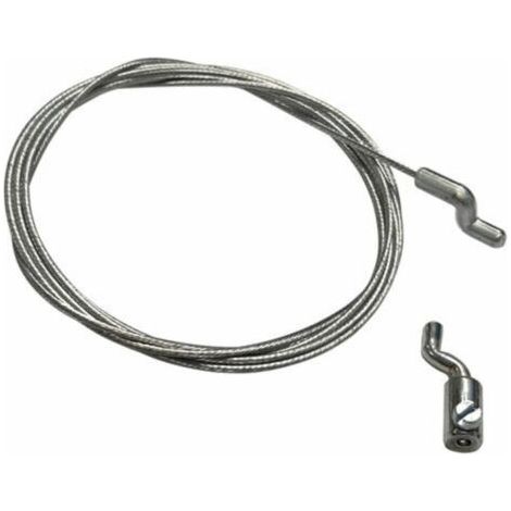 Câble flexible universel en acier pour tondeuses à gazon avec serre-câble ZS, idéal pour la commande des gaz et de l'accélérateur, 1900 mm, tête SZ, matériel de jardinage