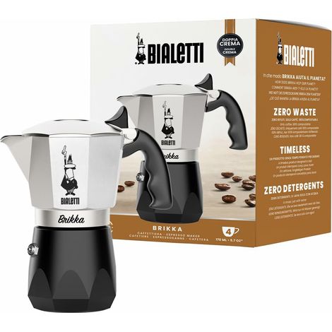 Bialetti New Brikka 4Tz Caffettiera Italiana in Alluminio 4 Tazze (1/5)