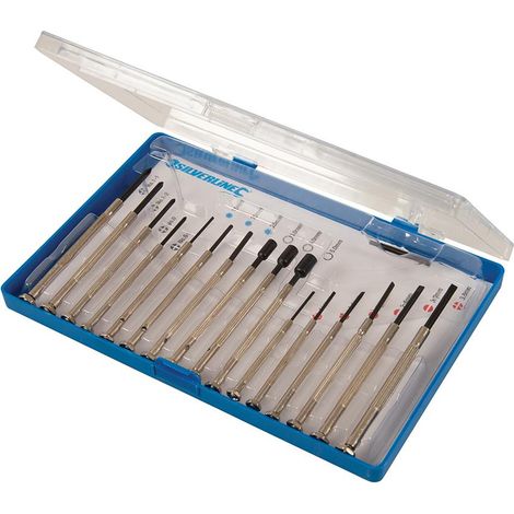Cacciaviti Silverline di precisione per gioiellieria set 16 pz in acciaio (1/3)