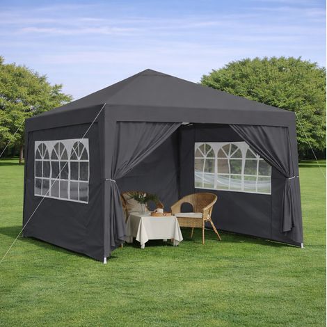 Gazebo pieghevole 3x3 m con 4 pareti impermeabile HAVRYA (1/5)
