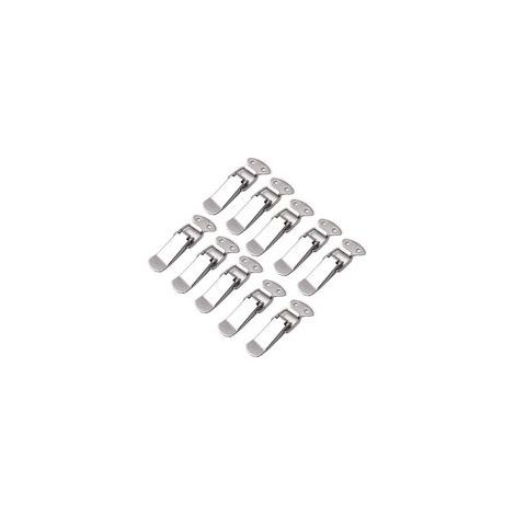 10 Pièces Loquet à Ressort Bascule Acier Inoxydable Fermeture à Levier Tiroir Hardware pour Coffre à Outils valise et Coffre