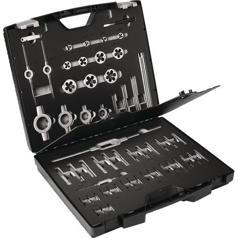 TECWERK Gewindeschneidzeugsatz M3-M20 54tlg.HSS Ku.-Kass.TECWERK