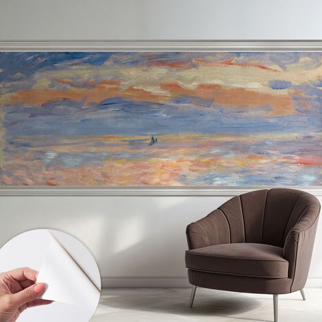 Papier peint autocollant avec imprimé pour décoration intérieure pour rénovation a motif Paysage marin 250x104 cm (1/5)