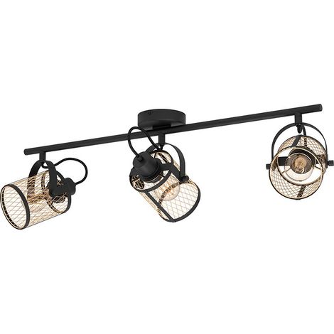 Spot lampada Dello Dello nero, ottone L: 83 B: 18 h: 21cm dimmerabile (1/2)