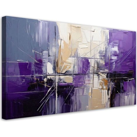 Wandbild für das Schlafzimmer Abstraktion Violett Minimalismus 80x40 cm (1/5)