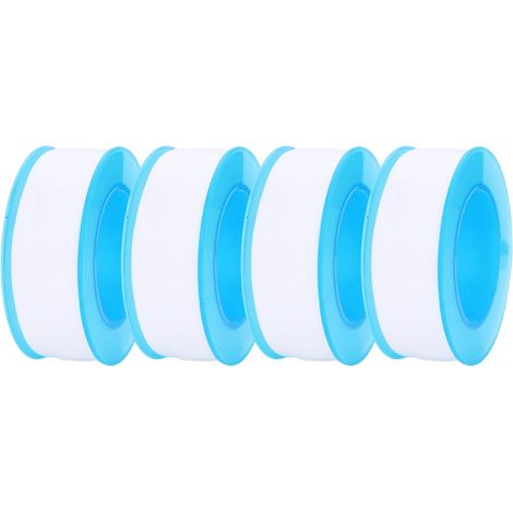 Un paquet de 4 rubans de plombier en PTFE pour éviter les fuites dans les tuyaux, les pommes de douche et les drains, l'un mesure environ 7 mètres (1/5)