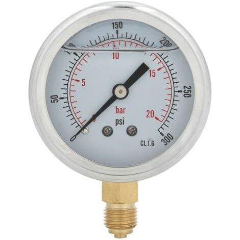 Manomètre à huile radial TS PGG604 20 bar 1/4 BSP Y60 pour équipement industriel
