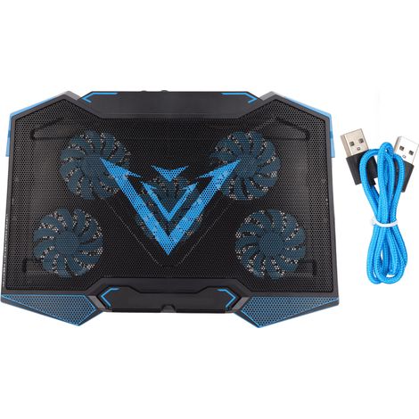 Support de refroidissement pour PC portable, 5 ventilateurs puissants, angle réglable, dissipation thermique silencieuse, refroidisseur pour ordinateur jusqu'à 19 pouces (1/5)