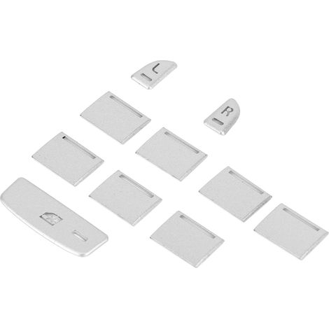 10 Stück Fensterheberknopf-Zierleisten aus silberfarbener Aluminiumlegierung, passend für Jaguar XF 2012-2015 (1/5)