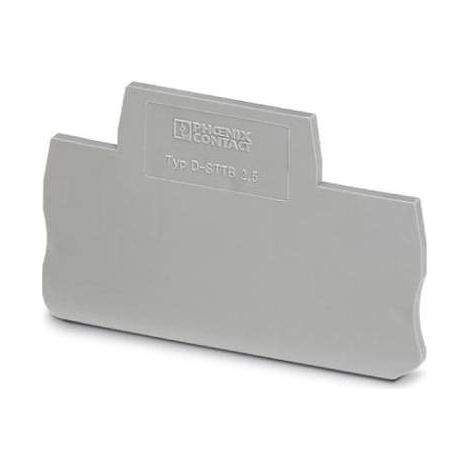 Piastra terminale,  D-STTB 2,5, grigio (1/2)