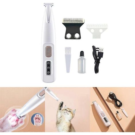 Outil de toilettage pour chat, tondeuse à poils d'animaux silencieuse et sans fil pour poils épais (1/4)