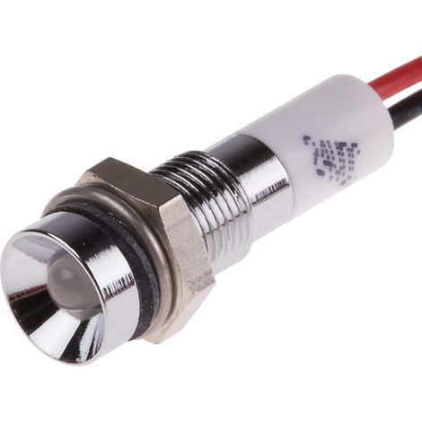 Voyant LED lumineux Vert rouge RS PRO, dia. 6mm, 24V c.c., taille de la lampe 3 mm, IP67 ( Prix pour 1 ) (1/2)