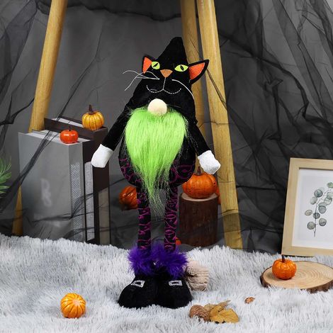 Décor Halloween Nain Sans Visage - Poupée Télescopique - Décoration Festive Pour Intérieur Et Extérieur - 1 Pièce (1/5)