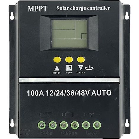 Automatischer Laderegler für Photovoltaik-Solarmodule, PWM 100 A (12 V, 24 V, 36 V, 48 V) mit MPPT-LCD-Display
