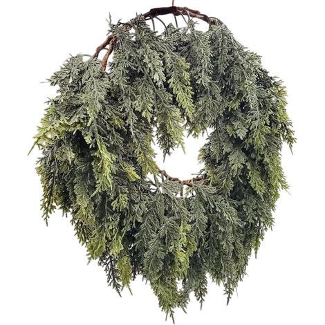 Guirlande de cèdre artificiel pour décoration de Noël, intérieur/extérieur, cheminée, mur, 150 cm (1/5)