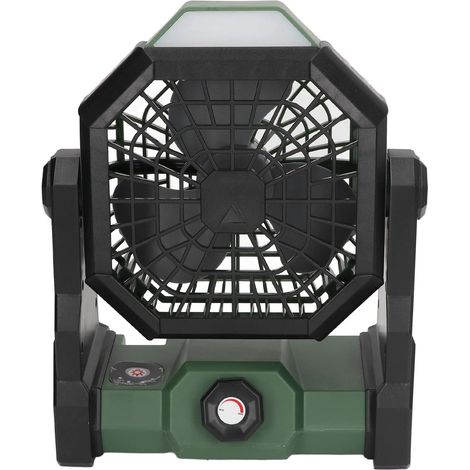 Campingventilator mit LED-Laterne, tragbarer Outdoor-Ventilator mit stufenloser Geschwindigkeitsregelung, starker Windleistung, Campinglampe, 7800-mAh-Akku für Picknick und Angeln