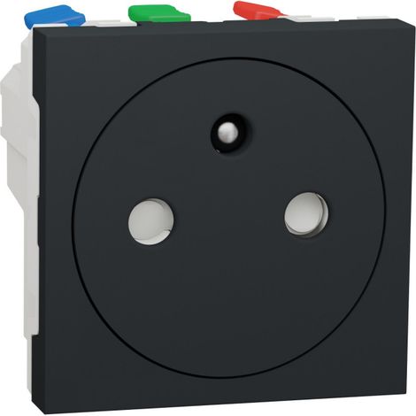 Schneider Electric – Prise 2P+T affleurante 90° – Raccord rapide – 16A 250V – Tenue aux chocs IK04 – Pour installation électrique standard (1/6)