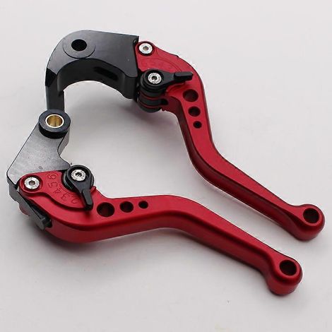 Applicable aux BMW Motorrad S1000R 2015-2019 : levier de frein, d'embrayage et de klaxon modifiés (tige courte rouge).