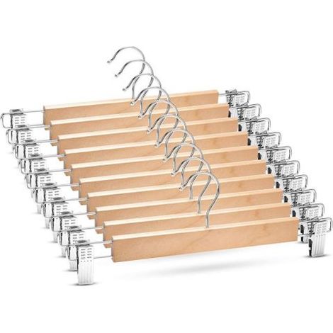 Set 3 Pz grucce in legno con clip regolabili. ART.10444