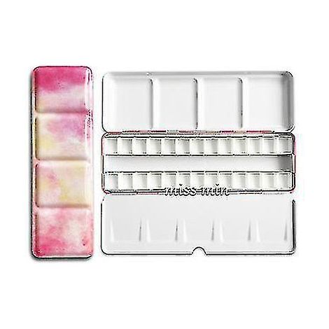 Aufbewahrungsbox aus Eisen für leere sternförmige Paletten mit 24/48 Fächern und halben Näpfchen für Aquarell-/Öl-/Acrylfarben. (1/4)