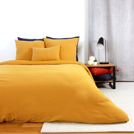 Parure de couette 240x220 FABRIK gaze de coton OR (1/3)