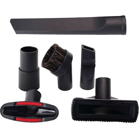 Accessoires pour Aspirateur,Ensemble 6 pièces Embout Aspirateur,Brosse Buse Suceur Plat pour Aspirateur,Lot d\'accessoires Universels pour Aspirateur,Convient à Toutes Les Marques(32mm35mm) (1/5)
