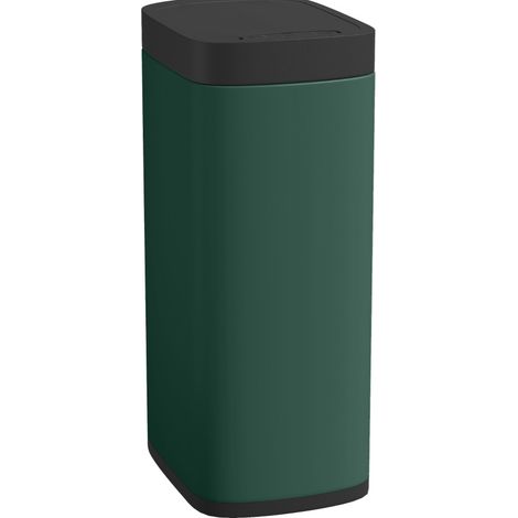 Cestino della spazzatura con sensore 50 L in metallo verde scuro (1/5)