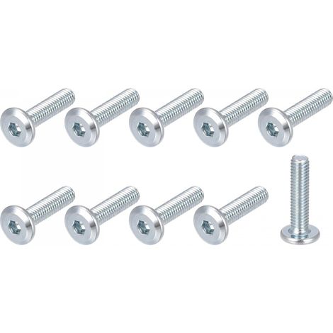 Vis à tête hexagonale en acier au carbone M6x25mm (lot de 10) pour machines, meubles et bricolage (1/5)
