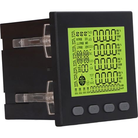 Compteur Énergie Triphasé Multifonction Moniteur Tension Puissance Usage Électrique AC380V 5A Mesure AC220V (1/5)