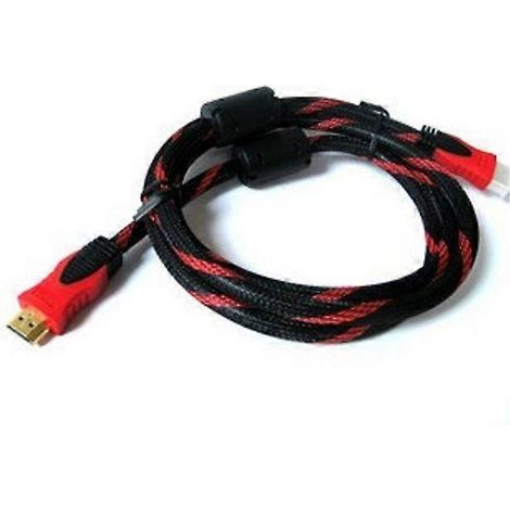 Câble HDMI haute définition 1080p, double anneau et maille tressée, plaqué or, lot de 3. (1/5)