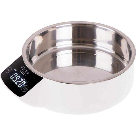 Bilancia digitale da cucina per alimenti per liquidi con display per gr kg lb ml OZ da 1gr a 5kg ciotola i acciaio removibile (1/5)
