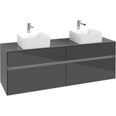VB WTUS Collaro C052B0 1600x548x500mm avec 4 compartiments pour 2 WT Gris brillant