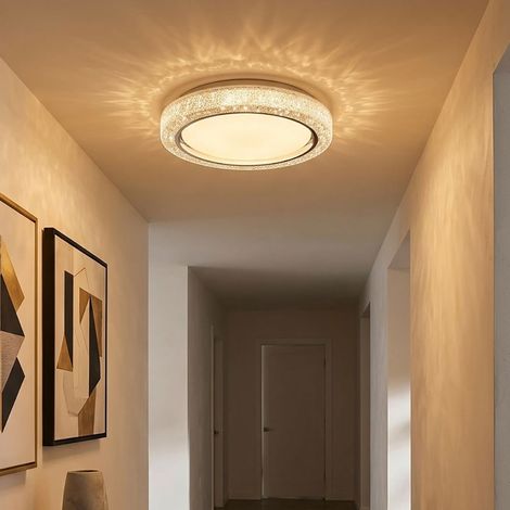 Deckenleuchte Deckenlampe Esszimmerlampe LED CCT mit Kristallen, Metall Kunststoff, 1x LED 24 Watt 1600 Lumen warmweiß-kaltweiß, D 40 cm (1/5)