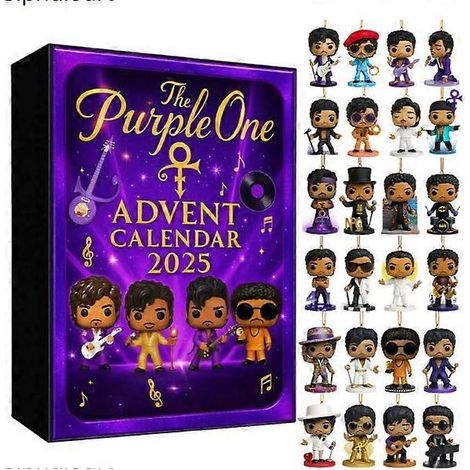 Calendrier de l'Avent Elvis Presley Surprise, Décoration de Noël Pendentif acrylique Ornement surprise Prince Boîte surprise - 26183cm-Prince Blind Box (1/5)