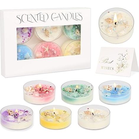 Bougie Parfumées, 6 Bougie Parfumée Cire de Soja, Bougies Parfumée, Coffret Cadeau Femme, Cadeau Anniversaire Femme (1/5)