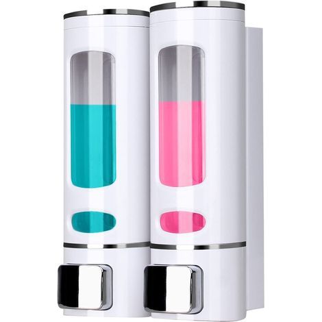Seifenspender Wandbefestigung - Seifenspender Wand - Distributeur de savon mural - Duschgelspender - Pumpspender - Duschgelspender für Dusche - Matériau ABS durable - 2400 ml grande capacité - Facile (1/5)
