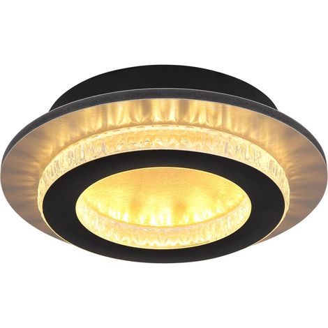 Globo - plafón - JAYDEN - negro - metal - Ø 20cm - LED -