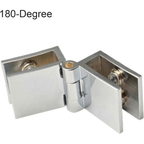 Charnières en verre à 0/90/180 degrés, faciles à installer, adaptées aux portes en verre, aux portes de vitrines, etc., charnières en verre Mengxi à 180 degrés. (1/4)