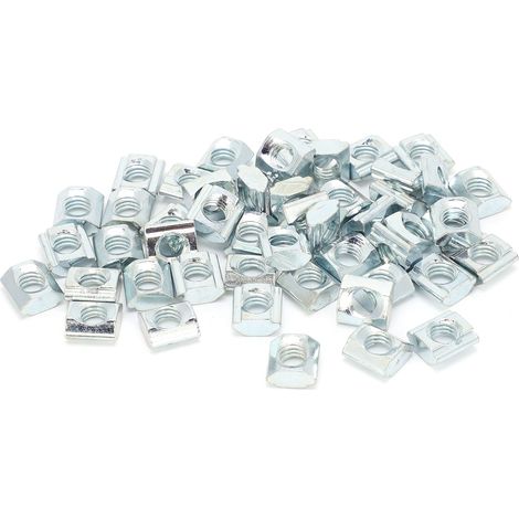 50 Pièces Écrous Coulissants Standard UE 20 M6 Type T Acier Carbone Accessoires Imprimante 3D Fixation (1/5)