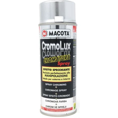 MACOTA CROMOLUX Vernice Cromata Spray Cromatura Resistente al Calore – 200 ml