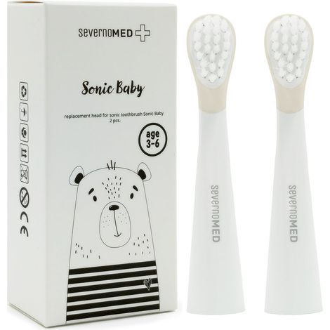 SONIC Baby-Zahnbürstenkopf, 2 Stück.