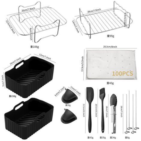 Accessoires pour friteuse à air (y compris l'emballage en papier kraft et les accessoires complets) (1/5)