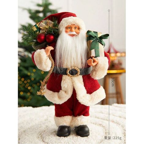1 30cm Santa Claus Doll Ornements Scène de Noël Disposition Fenêtre de l'hôtel Décoration de table, polyvalent et pratique (1/3)