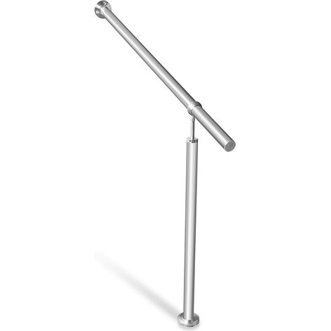 Randaco Barandilla de acero 100x90 CM Pasamanos de acero inoxidable, para escaleras y balcones